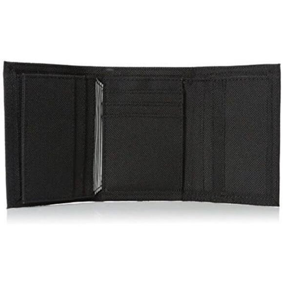 Men's Trifold Nylon Wallet, Black, One Size - Picture 6 of 7